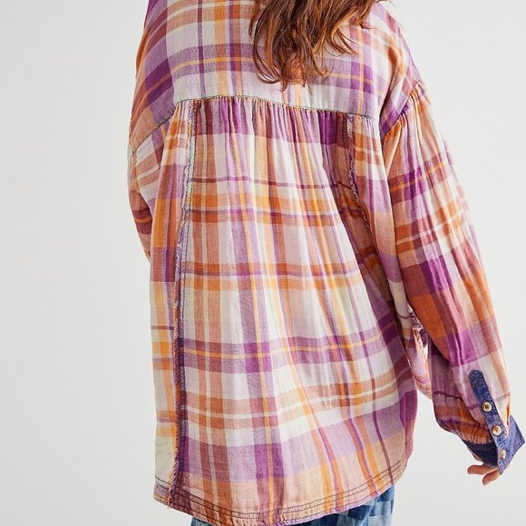 FP We the Free Olivia Plaid Top - Picture 4 of 4